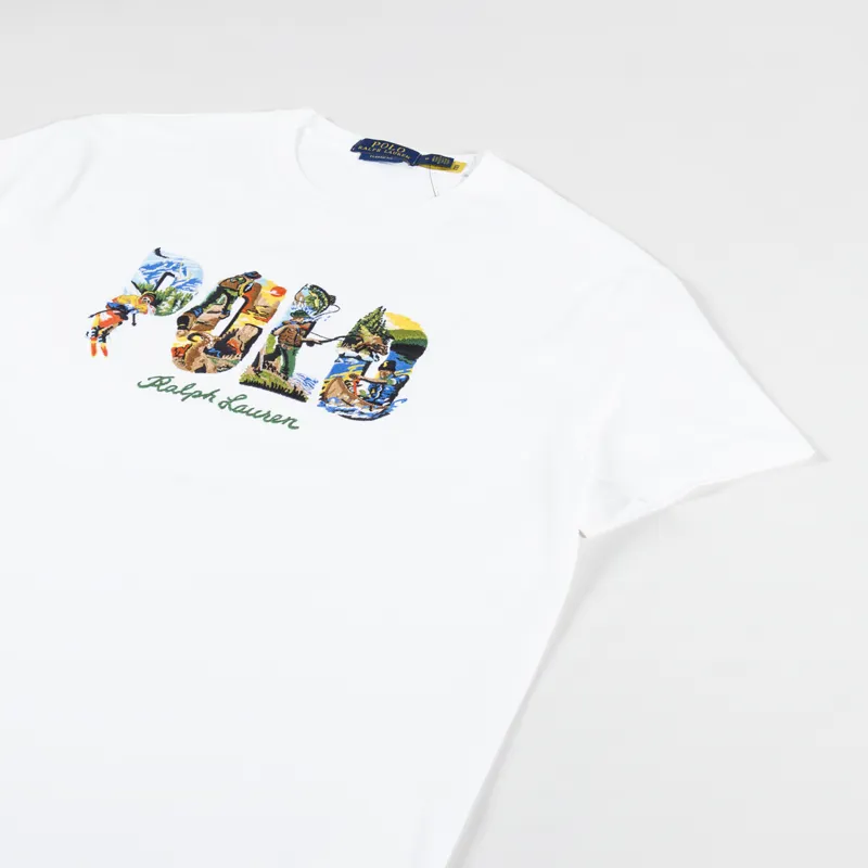 Polo Ralph Lauren Mens Logo Embroidery T Shirt Tee White