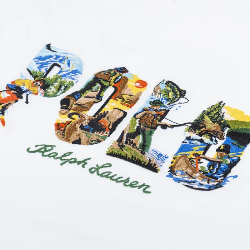 Polo Ralph Lauren Logo Embroidery T Shirt White-2