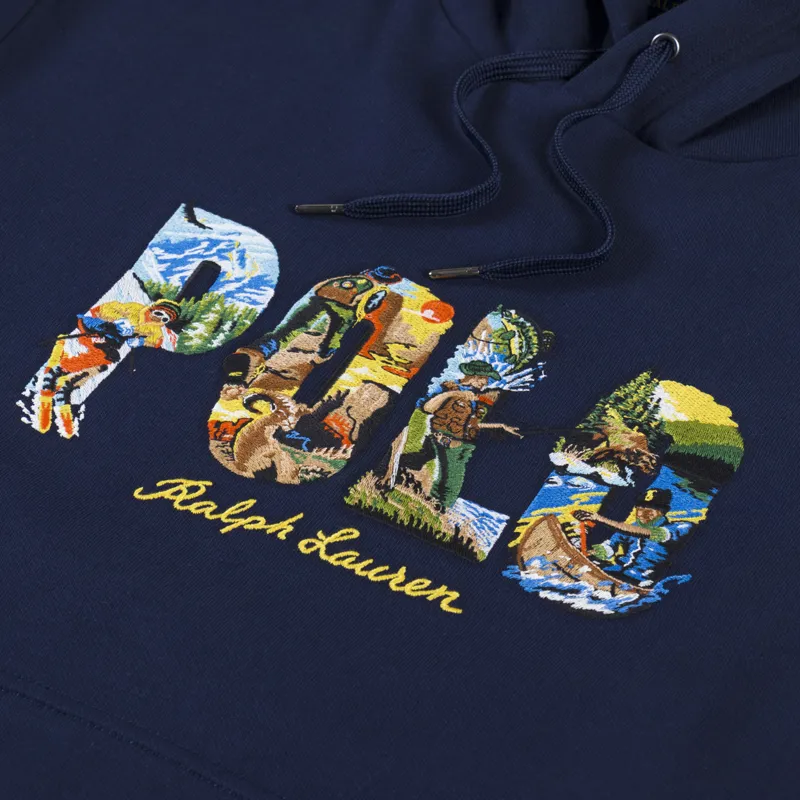 Polo Ralph Lauren Logo Embroidery Hoodie Navy-4