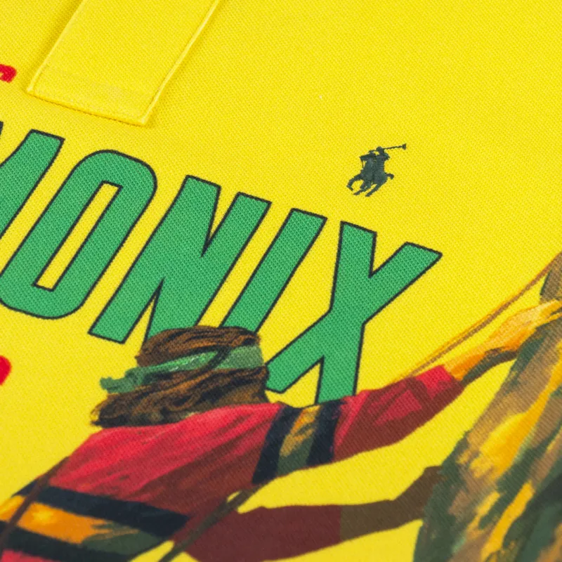 Polo Ralph Lauren Mesh Graphic Polo Shirt Canary Yellow Poster Print-2