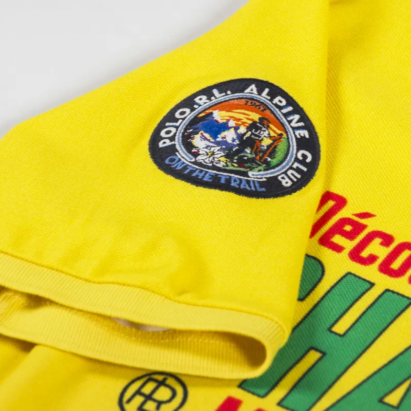 Polo Ralph Lauren Mesh Graphic Polo Shirt Canary Yellow Poster Print-4