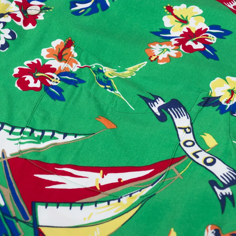 Polo Ralph Lauren Bear Print Camp Shirt Surfer Bear-3