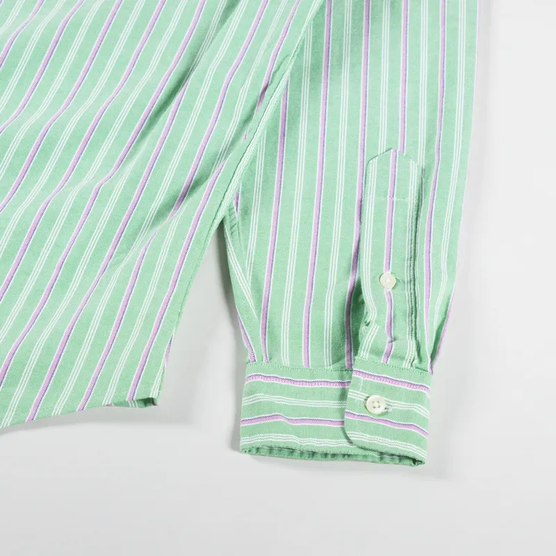 Polo Ralph Lauren Striped Oxford Shirt Green Pink Multi-5