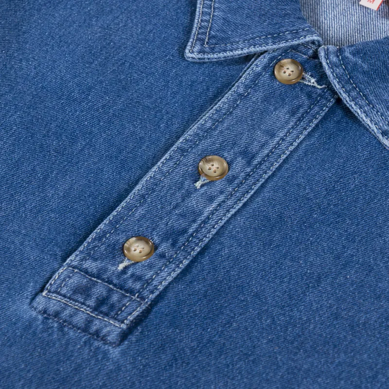 Armor Lux Denim Popover Jacket Rinsed-4