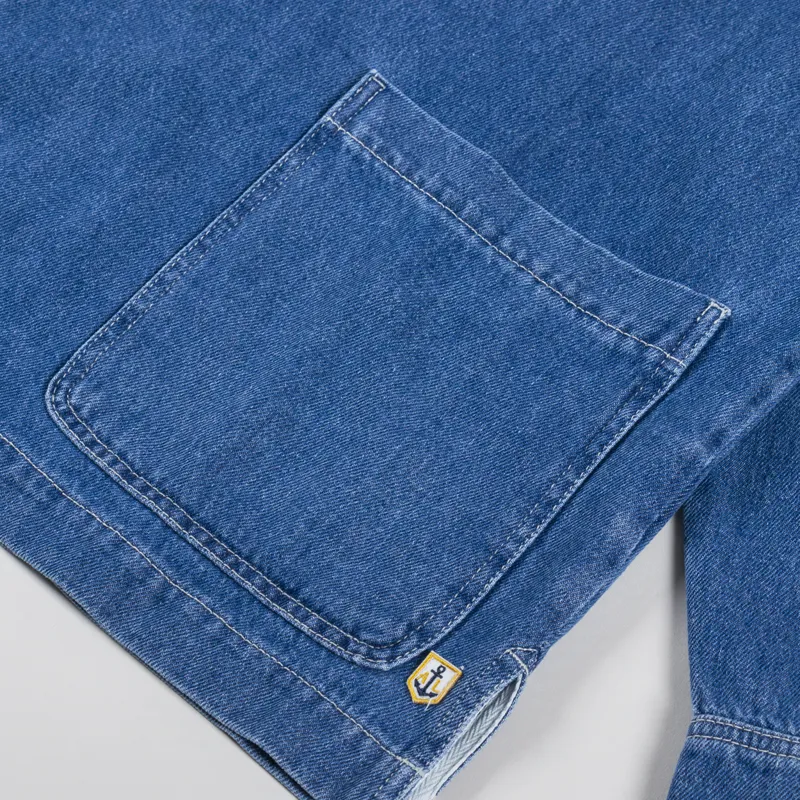 Armor Lux Denim Popover Jacket Rinsed-7