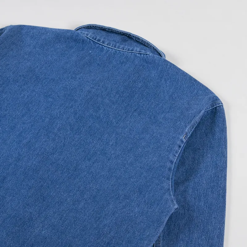 Armor Lux Denim Popover Jacket Rinsed-3