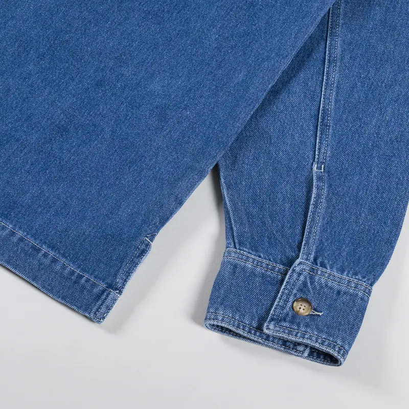 Armor Lux Denim Popover Jacket Rinsed-5