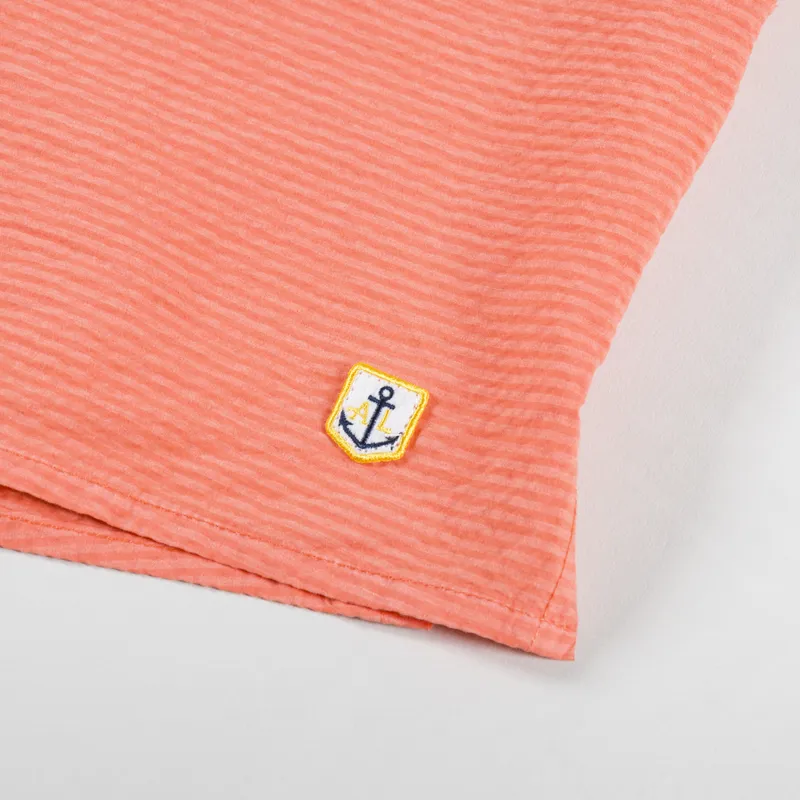 Armor Lux MC Comfort Shirt Coral Seersucker-3