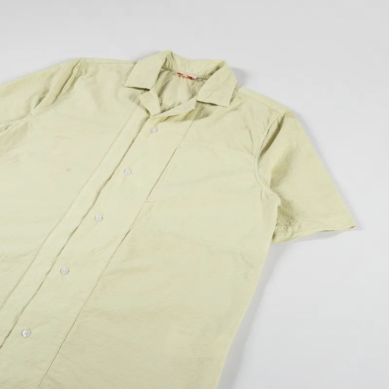 Armor Lux MC Comfort Shirt Pale Olive Seersucker-1