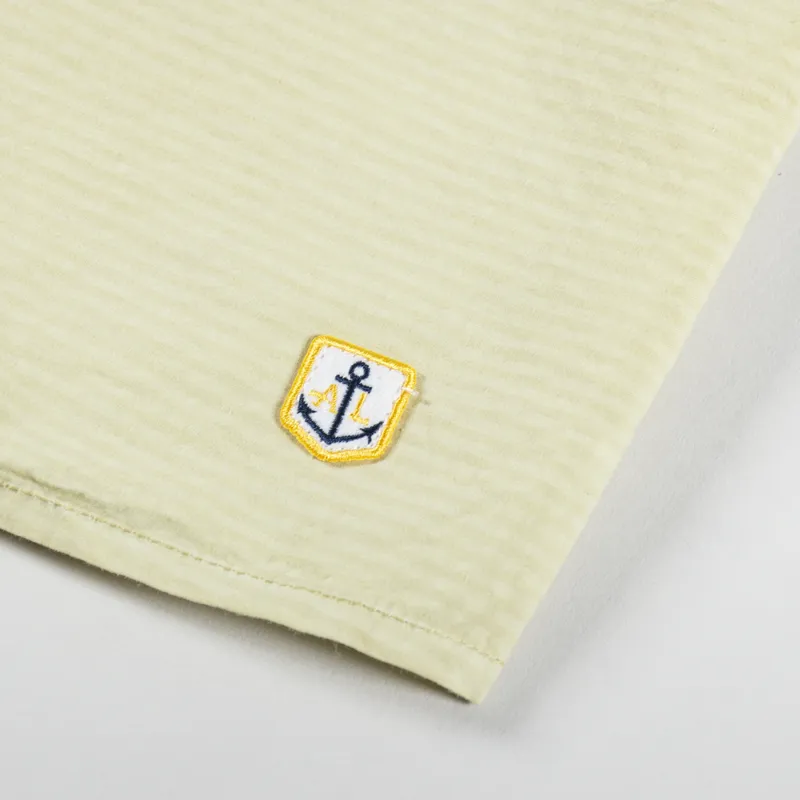 Armor Lux MC Comfort Shirt Pale Olive Seersucker-4