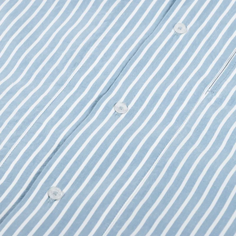 Armor Lux MC Comfort Shirt Raye Bleu Stripe-2