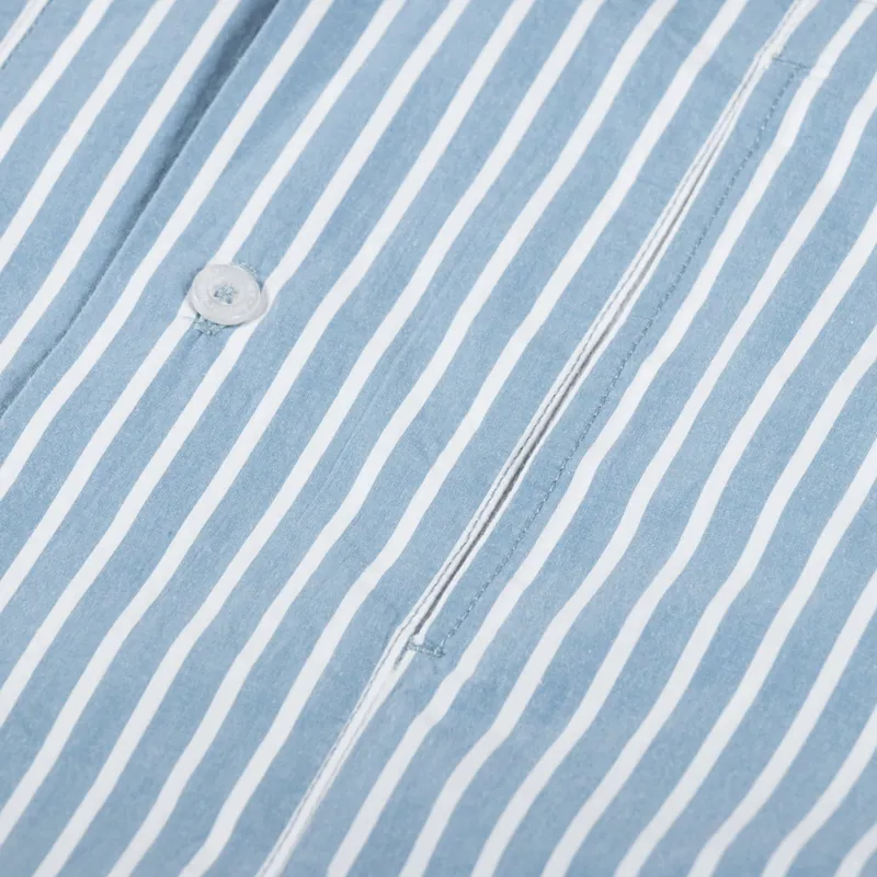 Armor Lux MC Comfort Shirt Raye Bleu Stripe-3