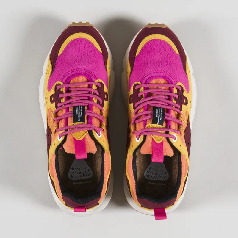 Flower Mountain Womens Yamano 3 Shoes Fleece Fuchsia Orange-4