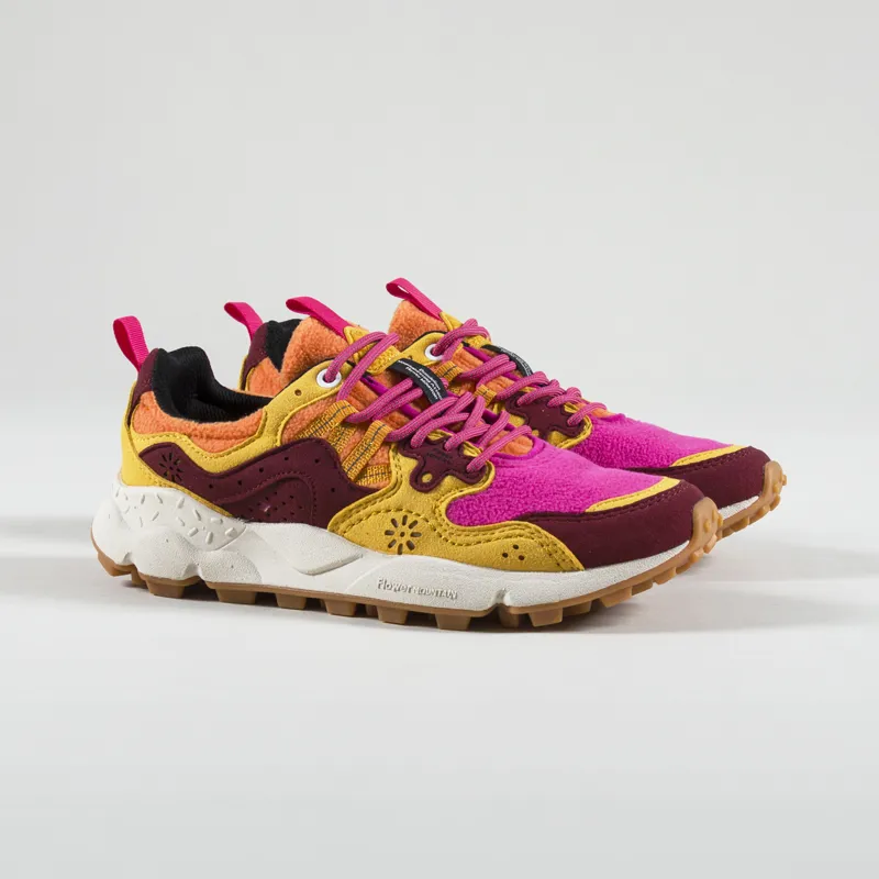 Flower Mountain Womens Yamano 3 Shoes Fleece Fuchsia Orange