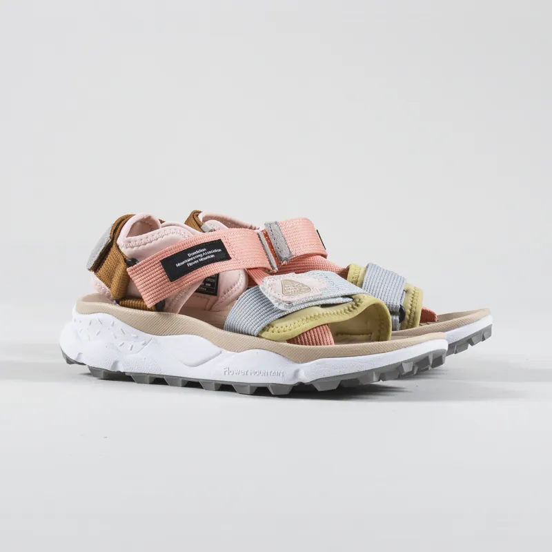 Flower Mountain Womens Nazca 2 Sandals Taupe Salmon