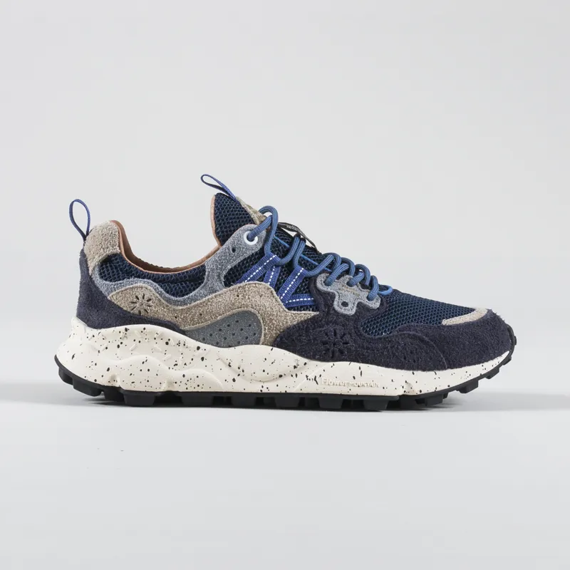 Flower Mountain Yamano 3 Shoes Navy Light Blue Grey Suede Mesh-2