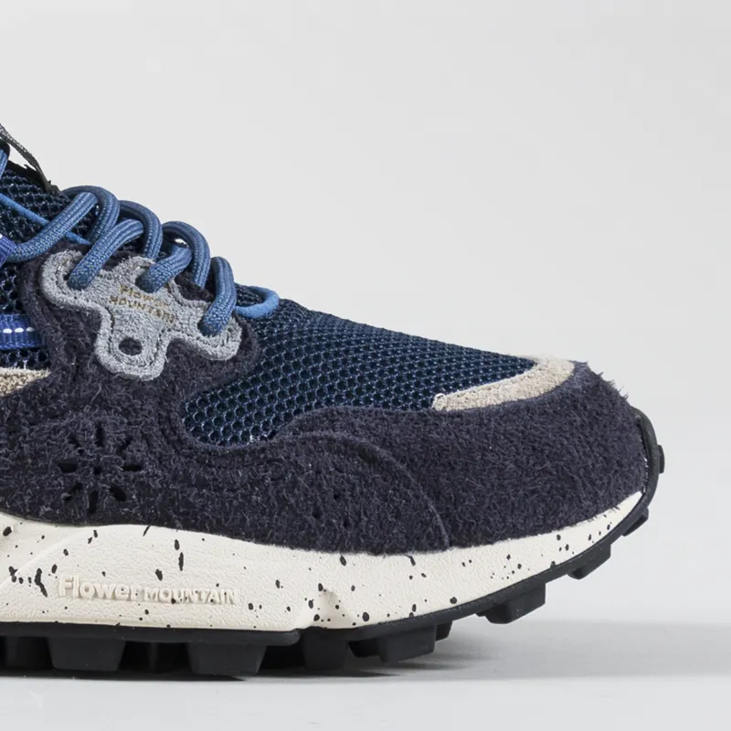 Flower Mountain Yamano 3 Shoes Navy Light Blue Grey Suede Mesh-5