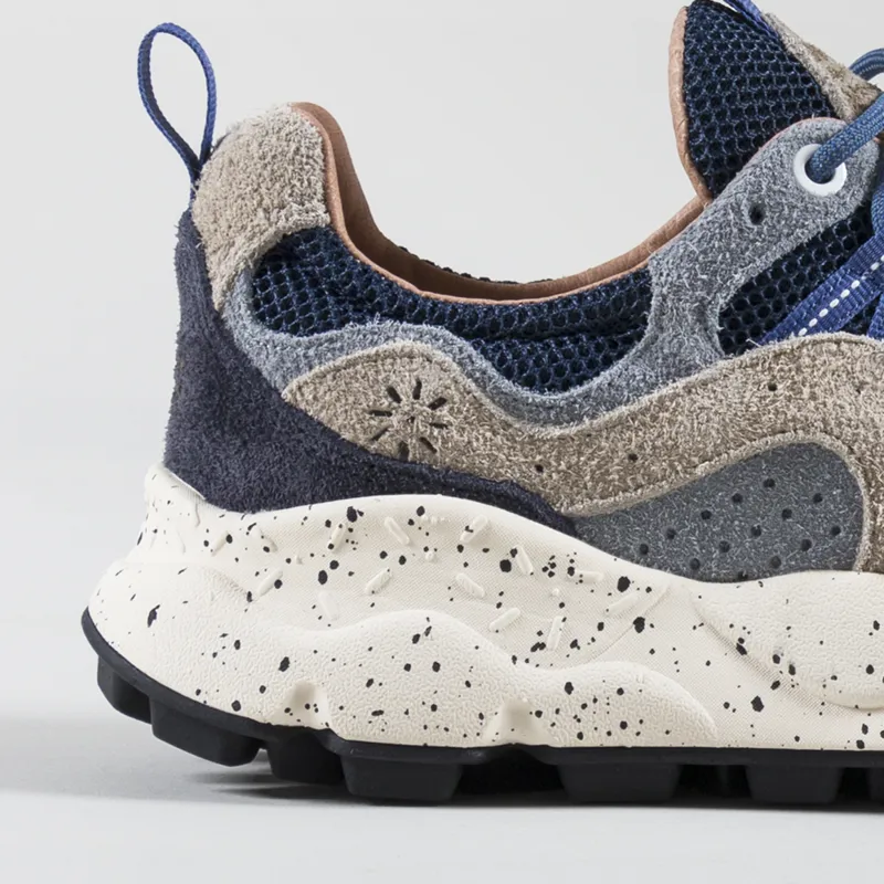 Flower Mountain Yamano 3 Shoes Navy Light Blue Grey Suede Mesh-4