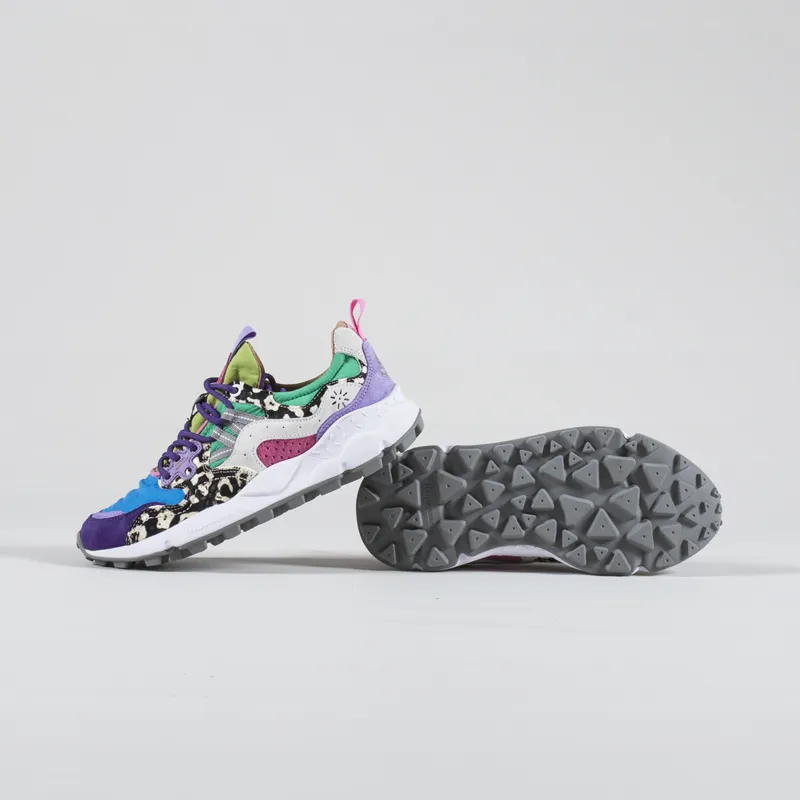 Flower Mountain Womens Yamano 3 Shoes Blue Indigo Pony Hair-3