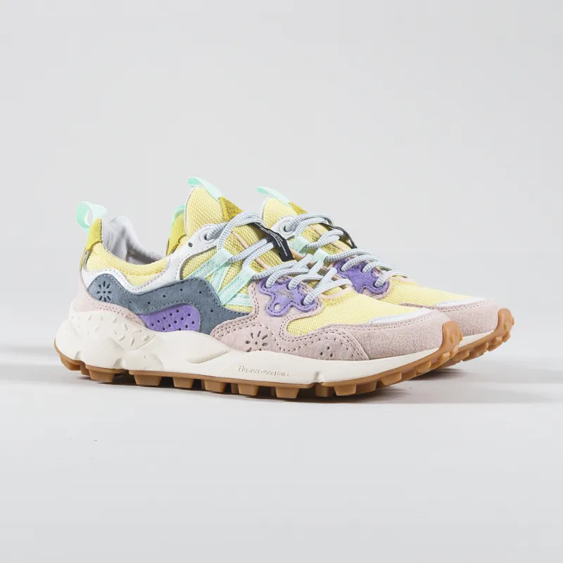 Flower Mountain Womens Yamano 3 Shoes Pink Yellow Fuchsia Knitted