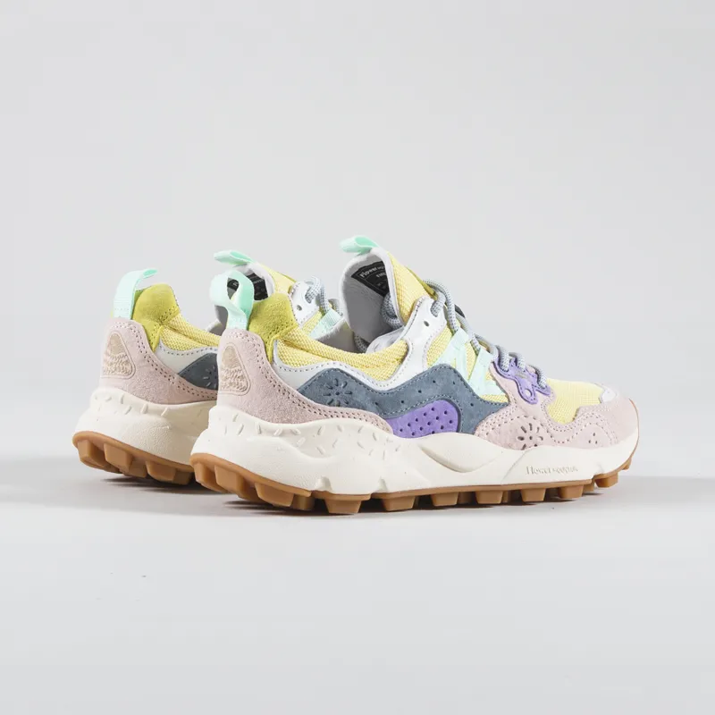 Flower Mountain Womens Yamano 3 Shoes Pink Yellow Fuchsia Knitted-1