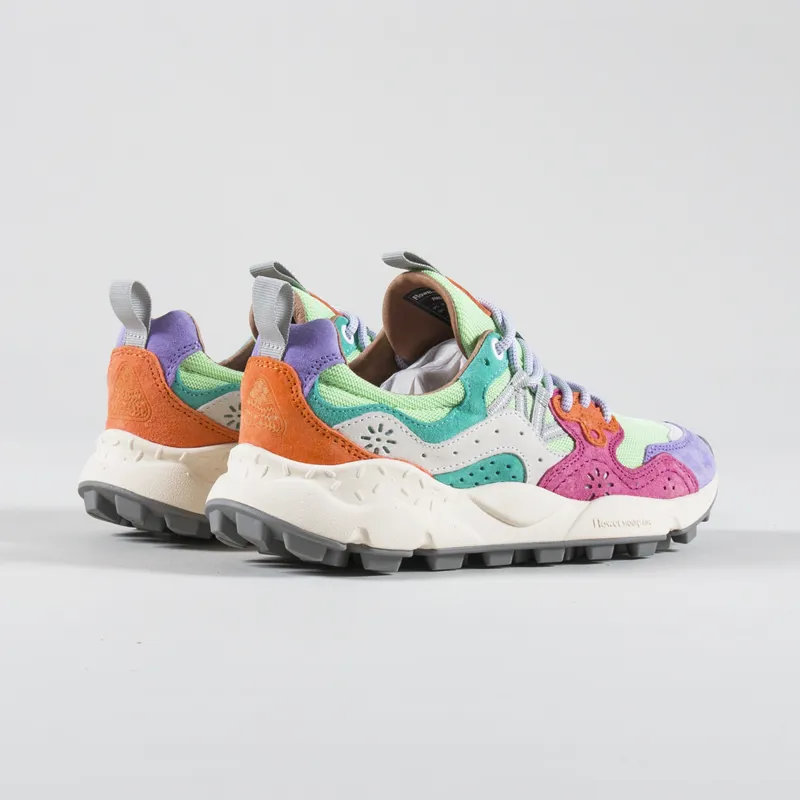 Flower Mountain Womens Yamano 3 Shoes Fuchsia Violet Green Knitted-1