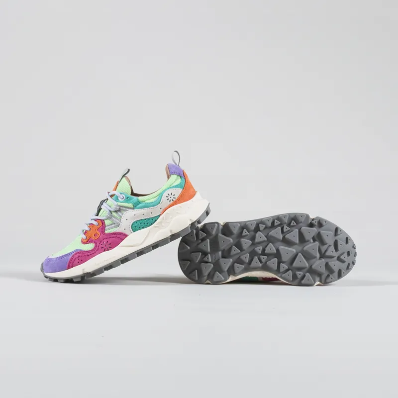 Flower Mountain Womens Yamano 3 Shoes Fuchsia Violet Green Knitted-3