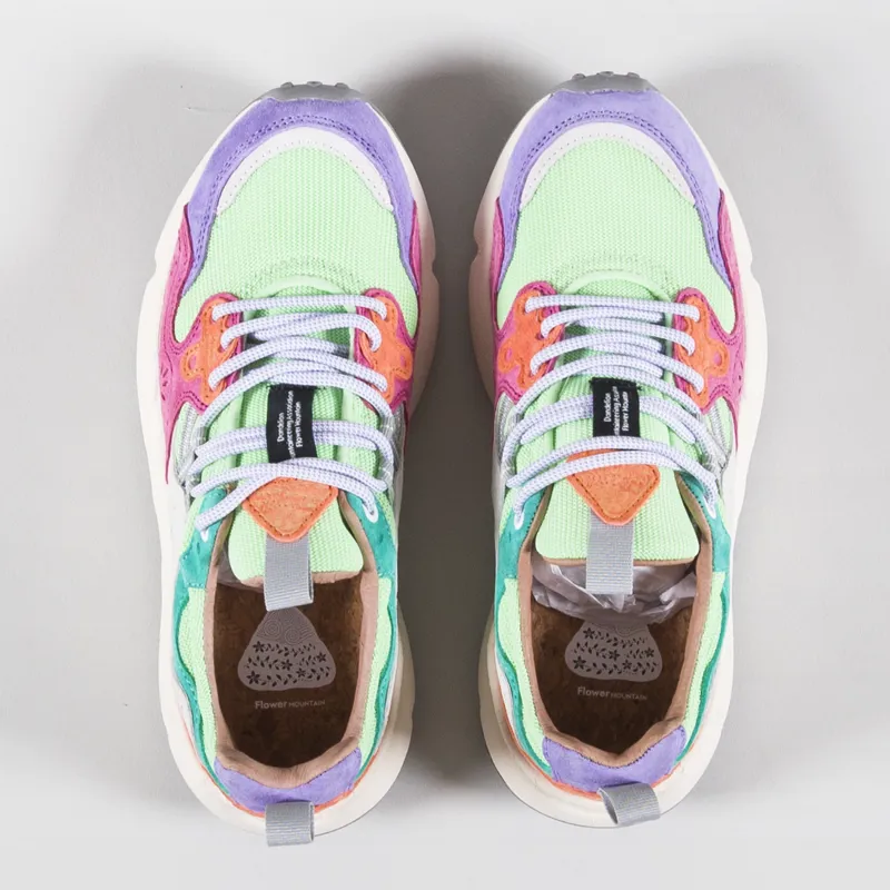 Flower Mountain Womens Yamano 3 Shoes Fuchsia Violet Green Knitted-6