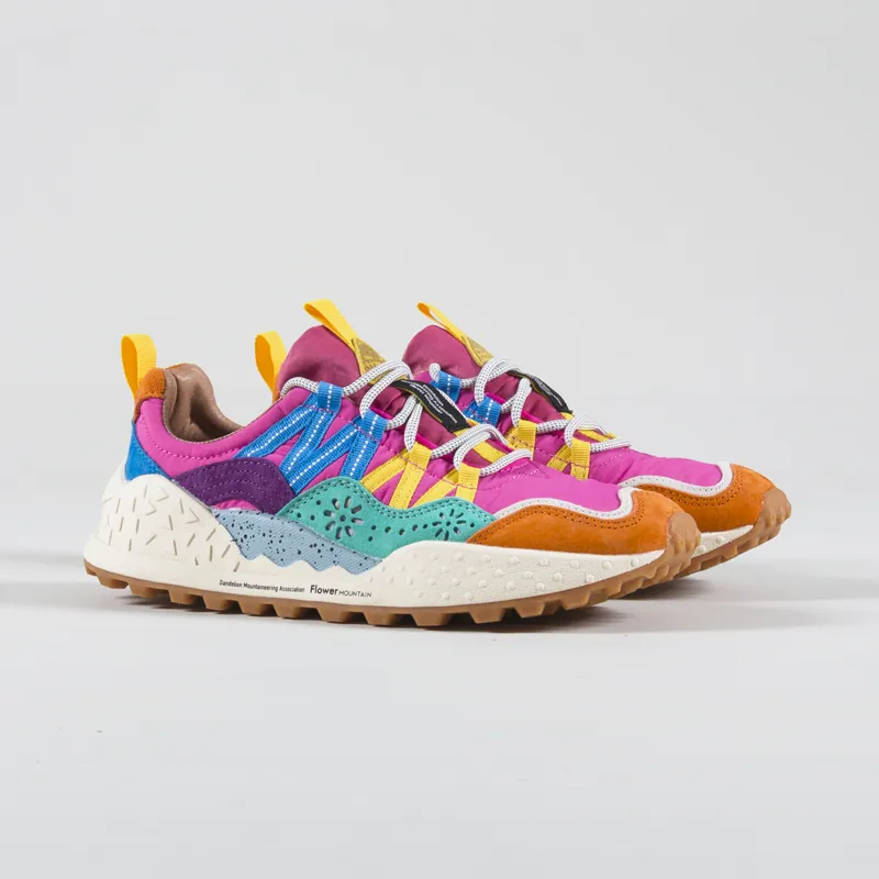 Flower Mountain Womens Washi Shoes Orange Green Pink