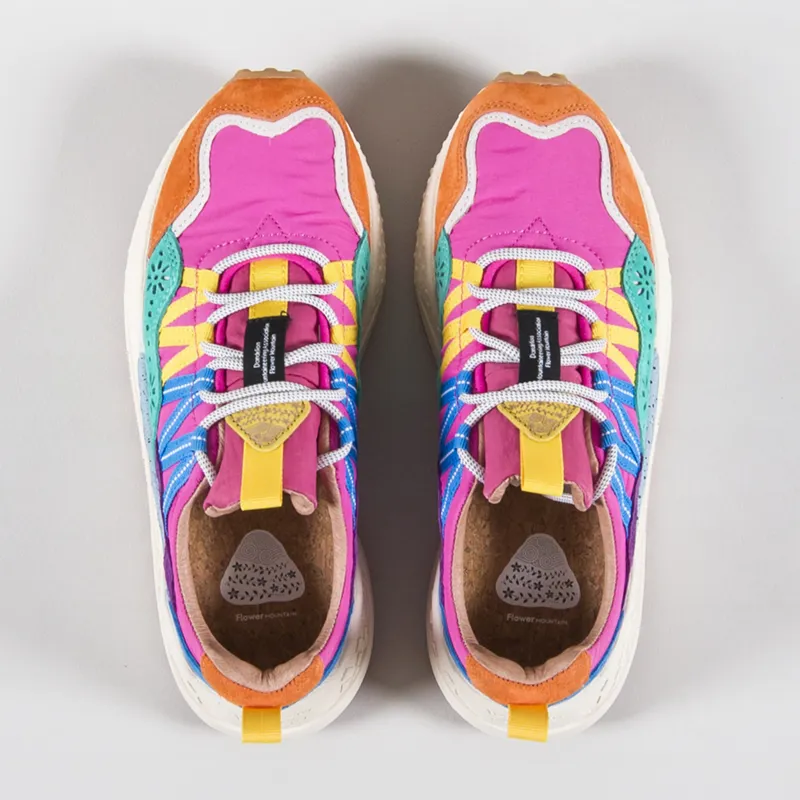 Flower Mountain Womens Washi Shoes Orange Green Pink-6