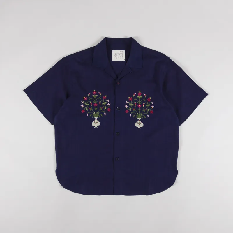 Kardo Ronen Embroidered Shirt Indigo