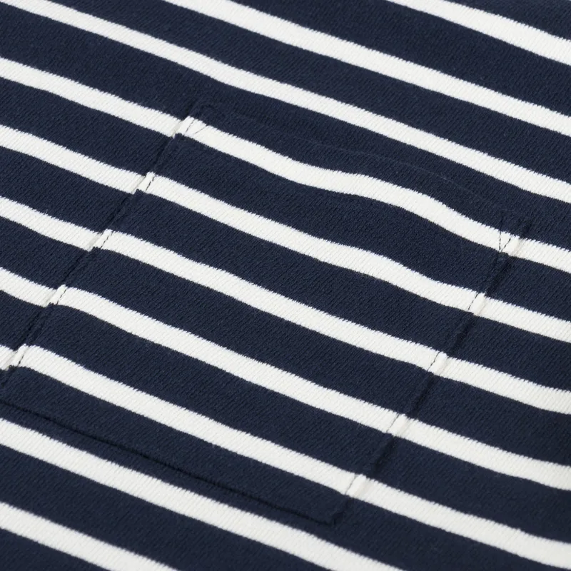 Anerkjendt Akkikki Stripe T Shirt Dark Navy-2