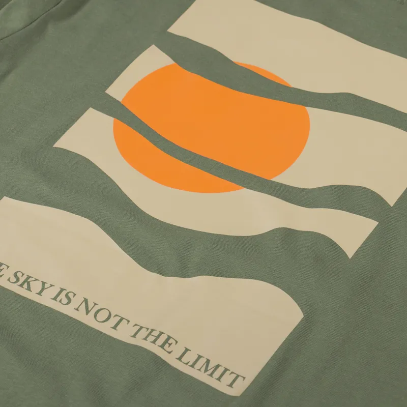 Anerkjendt Akkikki Print T Shirt Olivine-4