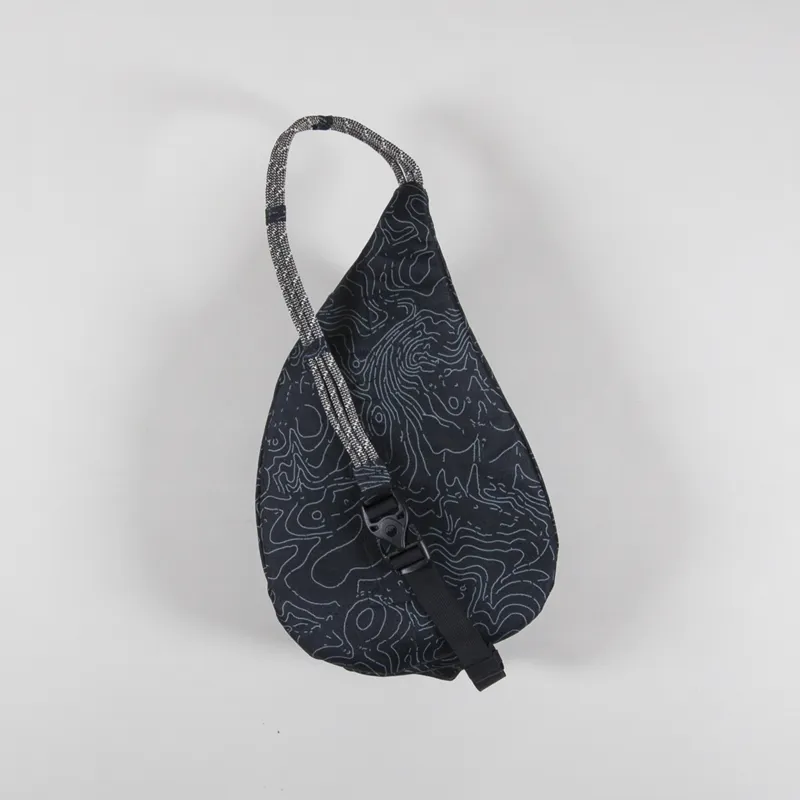 Kavu Womens Mini Rope Sling Bag Black Topo-1