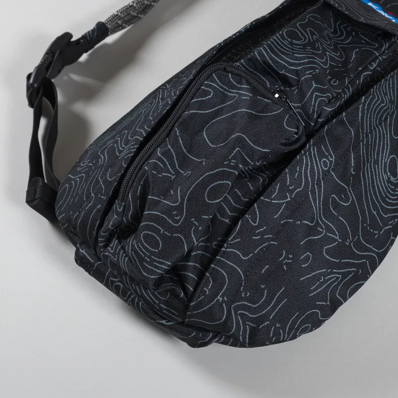 Kavu Womens Mini Rope Sling Bag Black Topo-5
