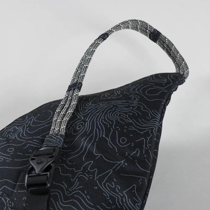 Kavu Womens Mini Rope Sling Bag Black Topo-4