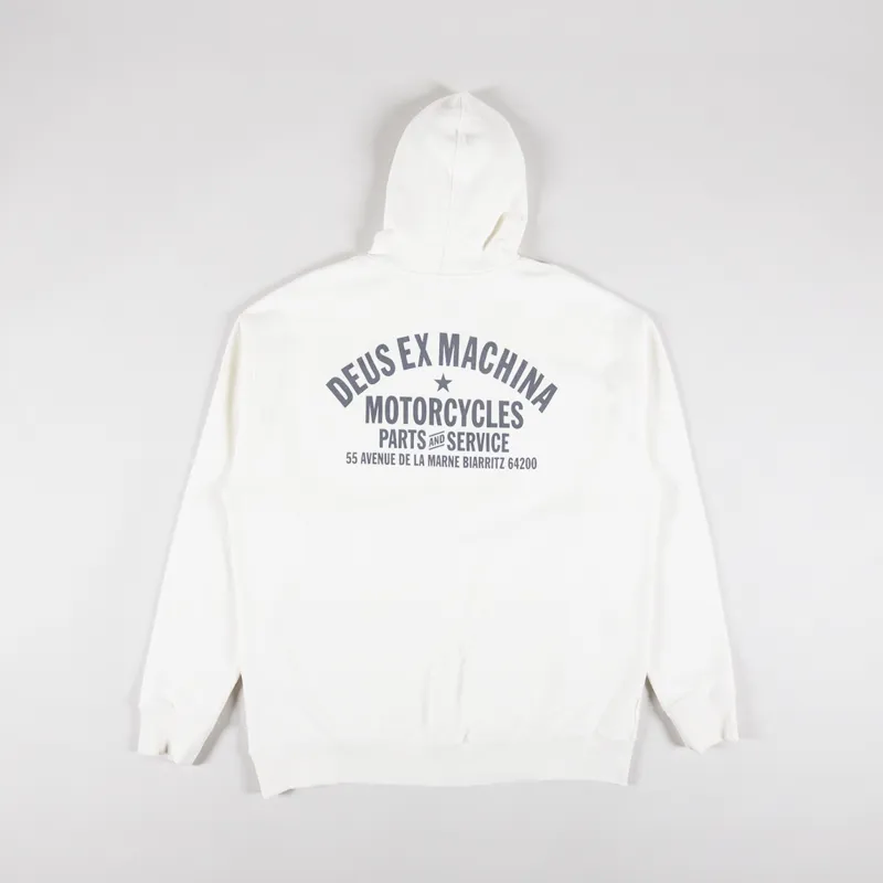 Deus Ex Machina Oversized Biarritz Hoodie Vintage White