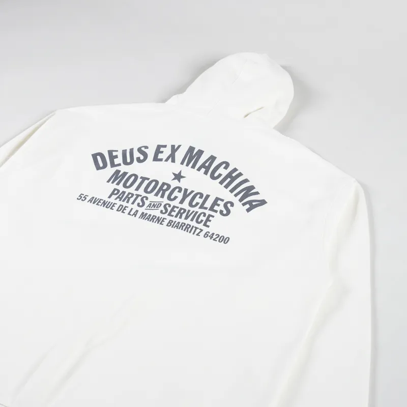 Deus Ex Machina Oversized Biarritz Hoodie Vintage White-2
