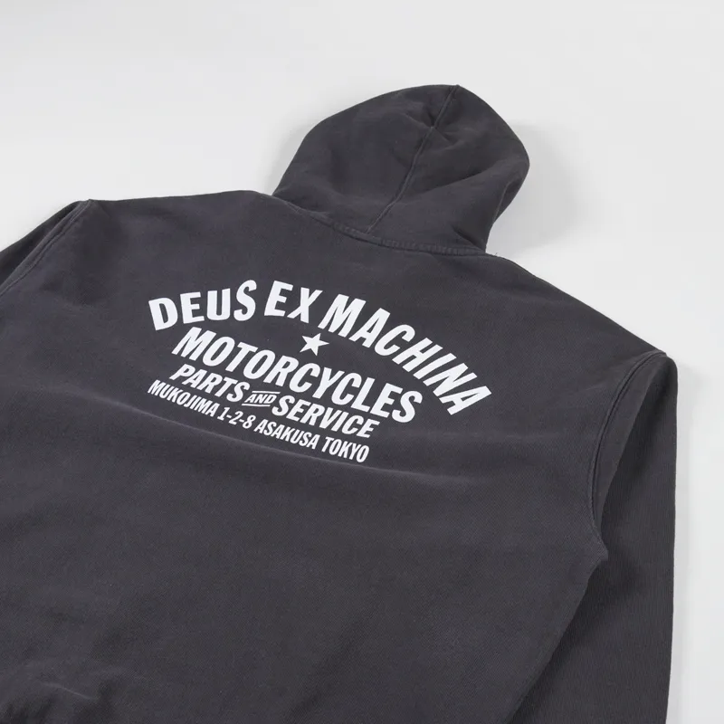 Deus Ex Machina Oversized Tokyo Hoodie Anthracite-2