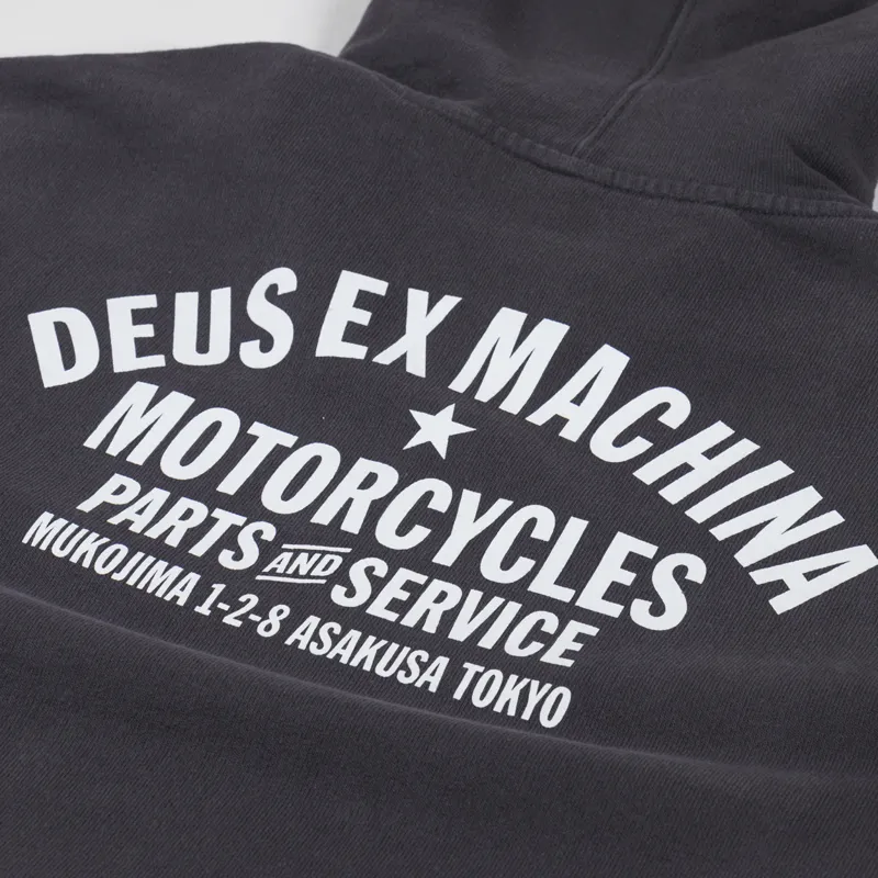Deus Ex Machina Oversized Tokyo Hoodie Anthracite-4