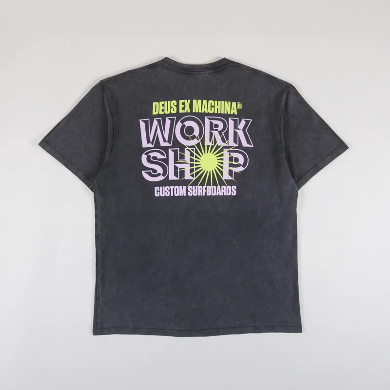 Deus Ex Machina Surf Shop T Shirt Anthracite