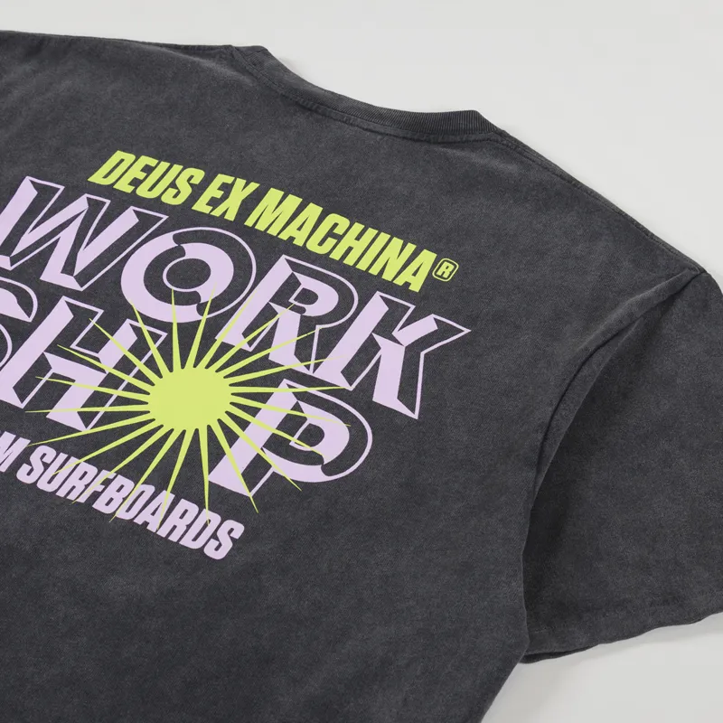 Deus Ex Machina Surf Shop T Shirt Anthracite-2