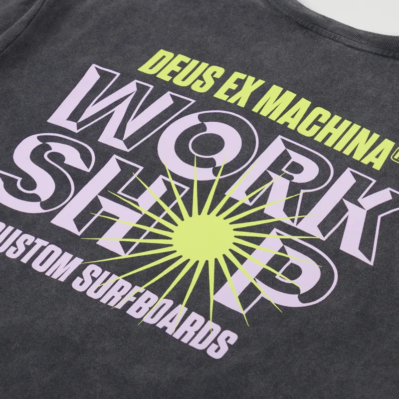 Deus Ex Machina Surf Shop T Shirt Anthracite-4