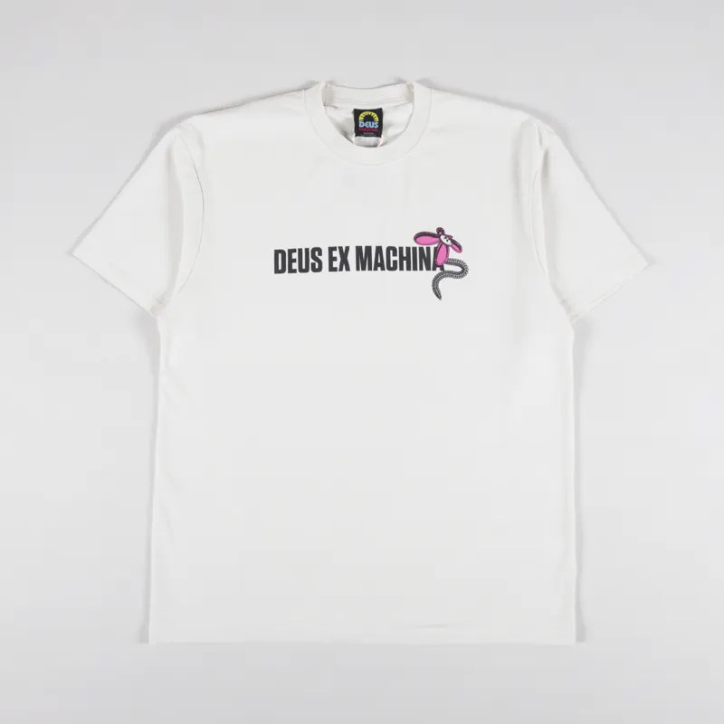 Deus Ex Machina Surf Shop T Shirt Dirty White-1