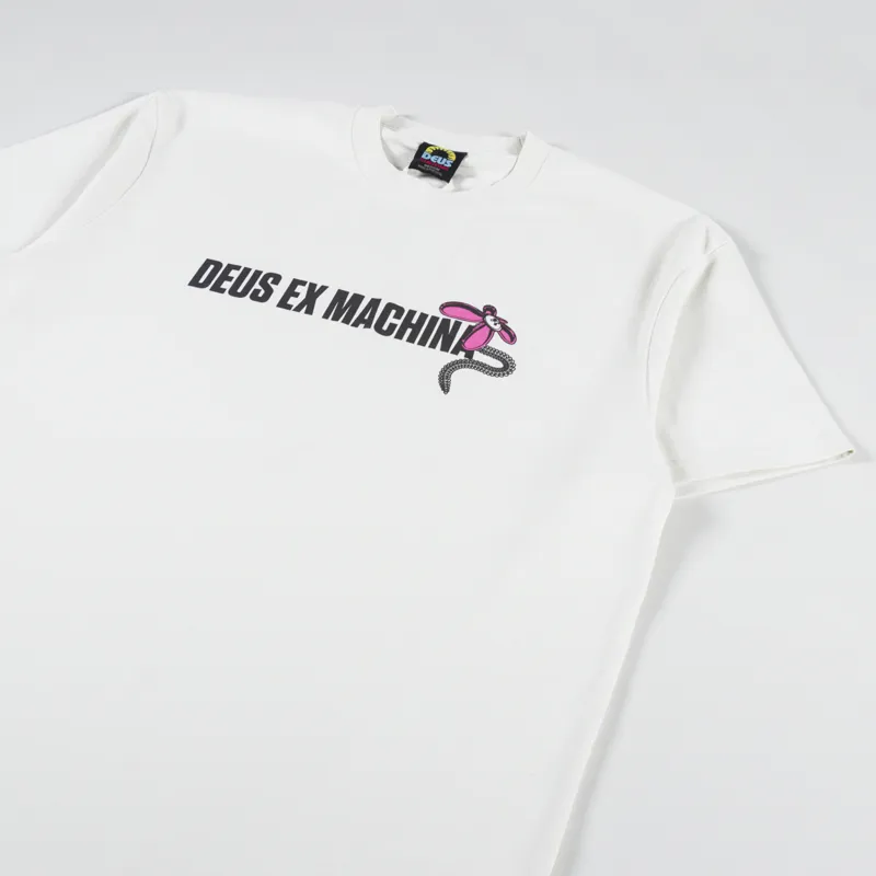 Deus Ex Machina Surf Shop T Shirt Dirty White-3