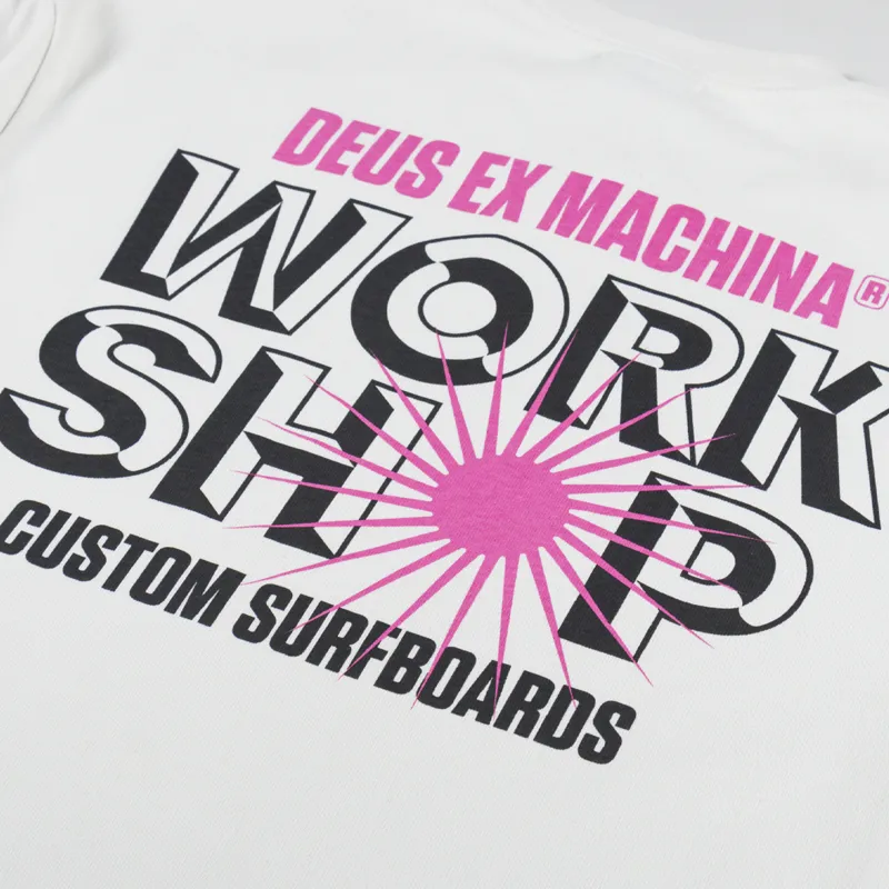 Deus Ex Machina Surf Shop T Shirt Dirty White-4