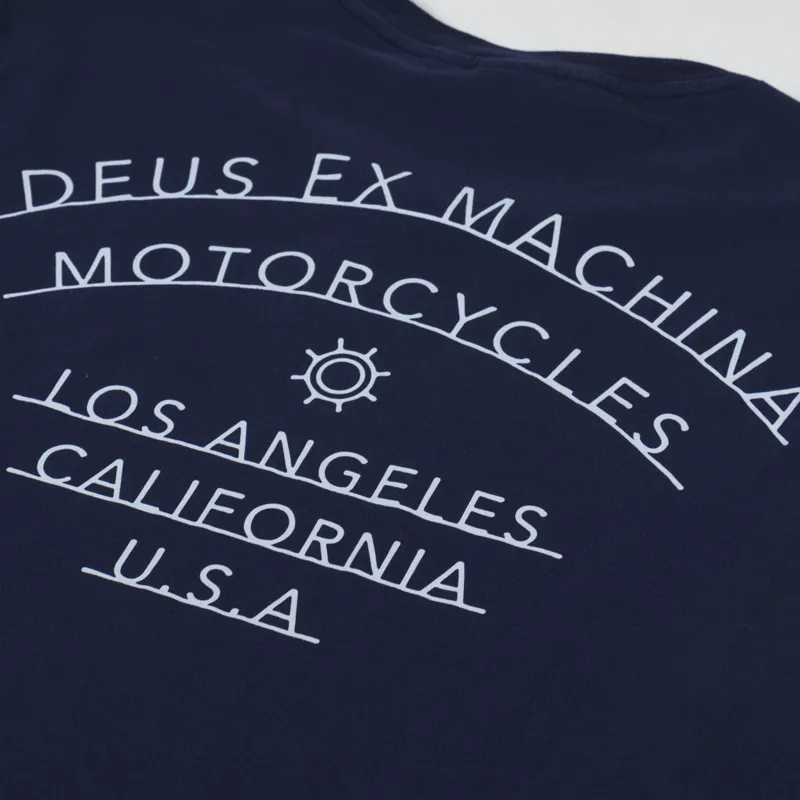 Deus Ex Machina Madison T Shirt Navy-4