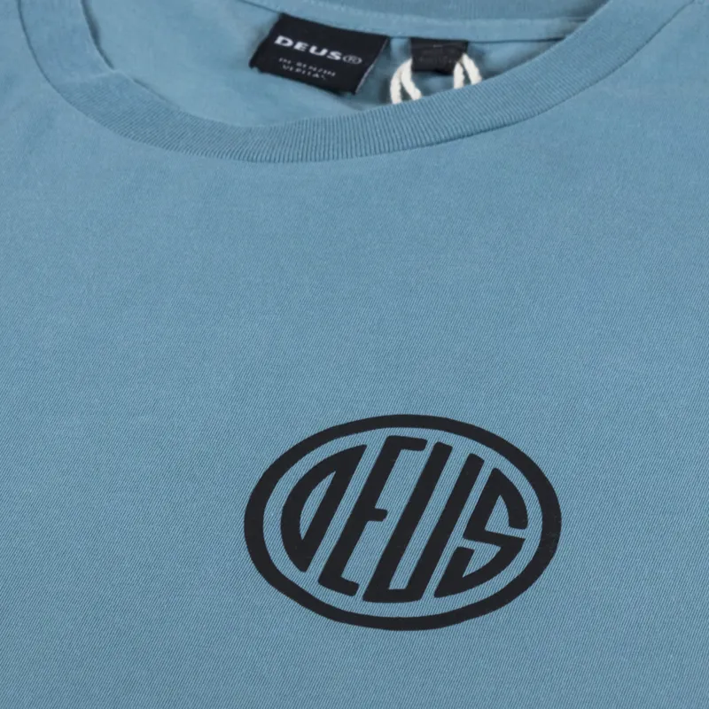 Deus Ex Machina Clutch T Shirt Smoke Blue-5