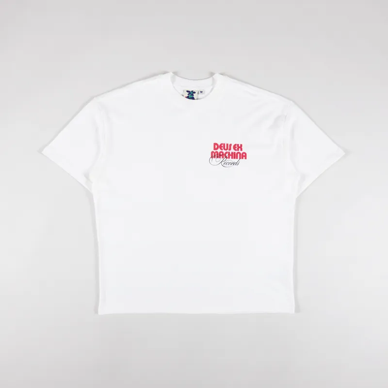 Deus Ex Machina Womens Caution T Shirt Vintage White-1