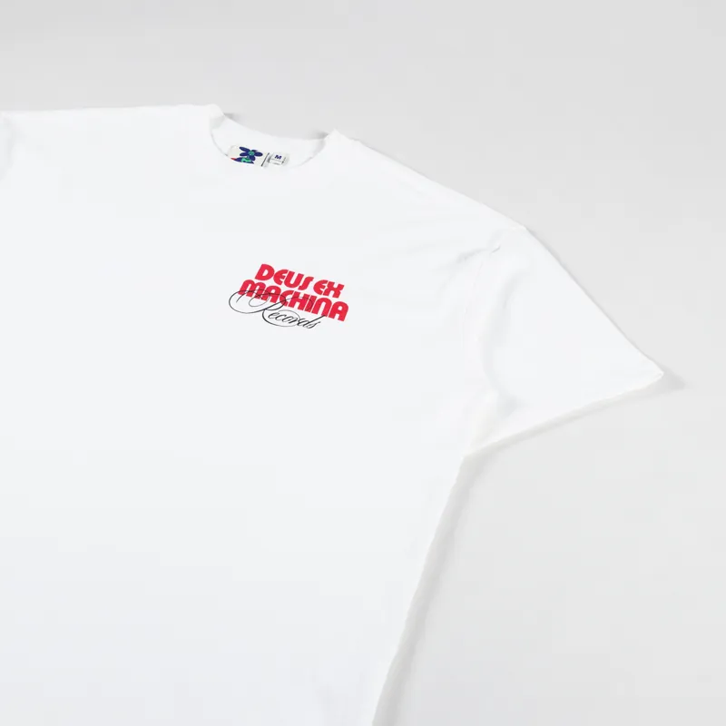Deus Ex Machina Womens Caution T Shirt Vintage White-3